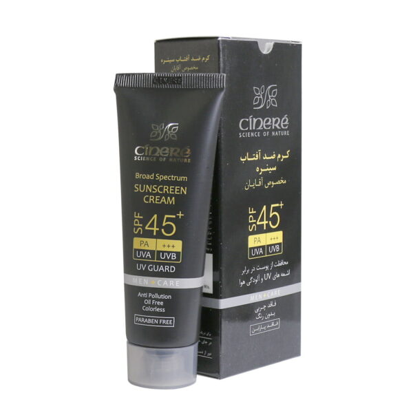 کرم ضدآفتاب سینره SPF45 مخصوص آقایان 50 میلی لیتری