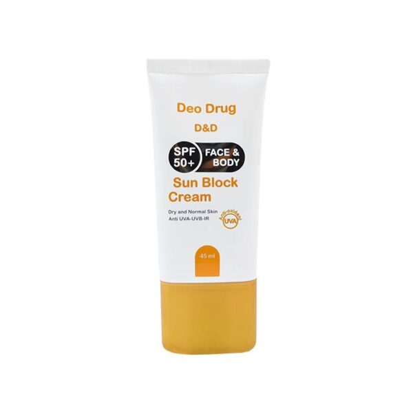کرم ضدآفتاب دئودراگ SPF 50 مناسب پوست نرمال 45 گرمی