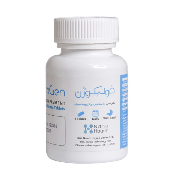 قرص فولیکوژن نانو حیات دارو 60 عددی
