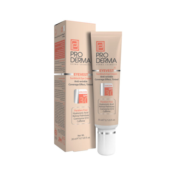 کرم ضد چروک چشم پرودرما SPF30 رنگی 20 میلی لیتری