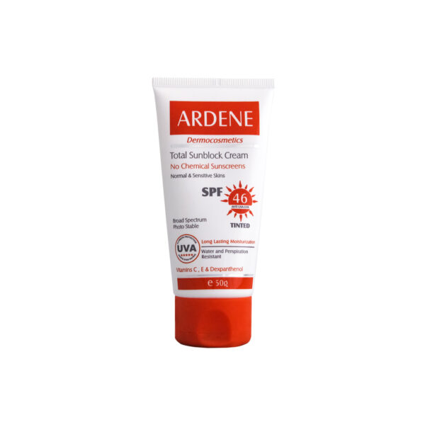 کرم ضدآفتاب آردن SPF46 رنگی فاقد جاذب های شیمیایی 50 گرمی