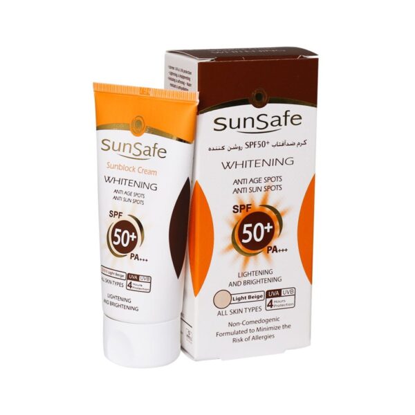 کرم ضدآفتاب سان سیف SPF50 روشن کننده 50 گرمی