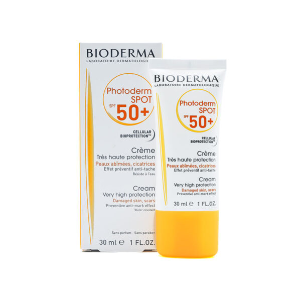 کرم ضدآفتاب بایودرما SPF50 فتودرم اسپات 30 میلی لیتری