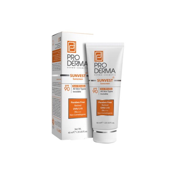 کرم ضدآفتاب پرودرما SPF90 ضد چروک 40 میلی لیتری