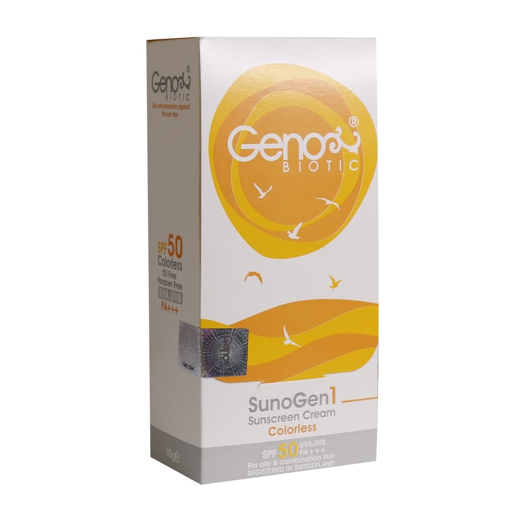 کرم ضدآفتاب ژنوبایوتیک SPF50 مناسب پوست چرب 50 گرمی