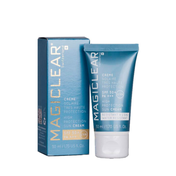 کرم ضدآفتاب مجیکلیر SPF50 بی رنگ 50 میلی لیتری