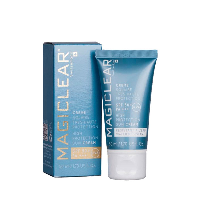 کرم ضدآفتاب مجیکلیر SPF50 بی رنگ 50 میلی لیتری
