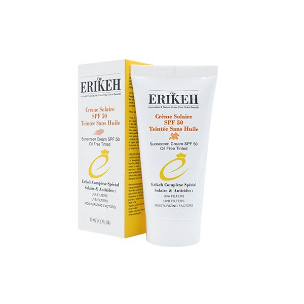 کرم ضد آفتاب اریکه SPF50 فاقد چربی رنگی 50 میلی لیتری