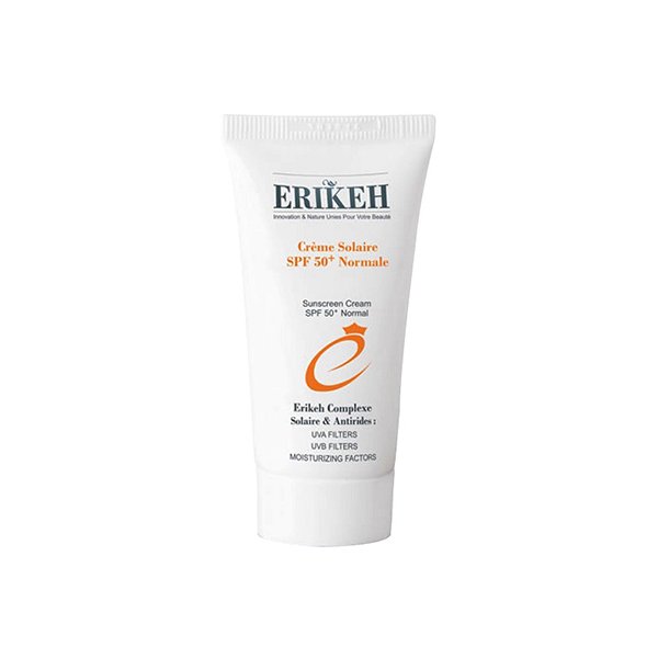 کرم ضدآفتاب اریکه SPF50 بدون رنگ پوست معمولی 50 میلی لیتری