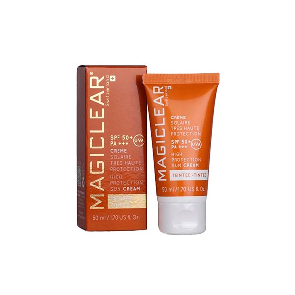 کرم ضد آفتاب رنگی SPF50 مجیکلیر 50 میلی لیتری