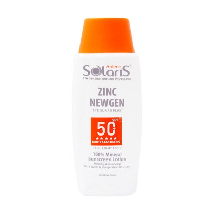 لوسیون ضد آفتاب فیزیکال SPF50 سولاریس آردن (زینک نیوژن)