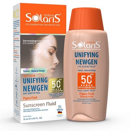 ضد آفتاب و ضد لک آردن سولاریس یونی فایینگ نیوژن +SPF 50 (رنگی بژ طبیعی)